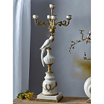 Подсвечник белый Попугай из фарфора с бронзовыми элементами Eden Garden варинант исполнения - 4 | Loft Concept в Брянске