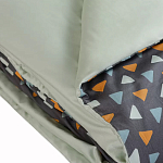 Постельное белье из сатина с принтом треугольники 150х200 см Triangular Dreams варинант исполнения - 4 | Loft Concept в Брянске