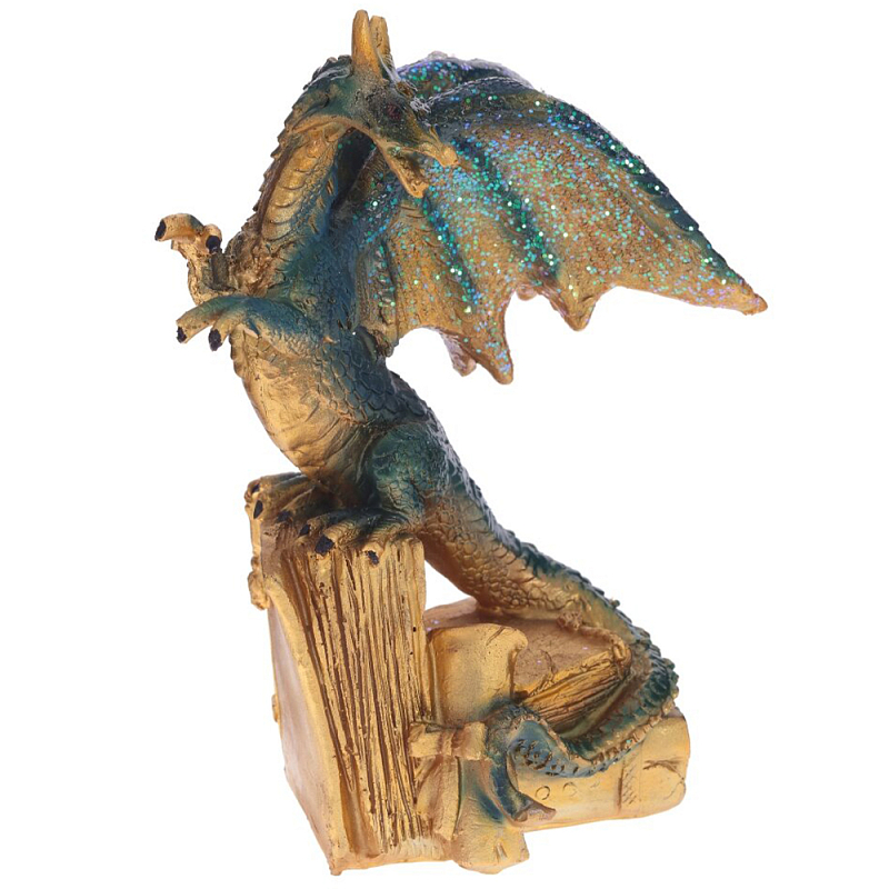 Декоративная статуэтка Дракон Multicolor Gold Dragon Treasure Keeper Statuette Золотой Мульти Декоративная статуэтка Дракон Multicolor Gold Dragon Treasure Keeper Statuette Золотой Мульти в Брянске | Loft Concept