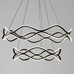 Люстра подвесная с волнообразным черным каркасом Black Tsunami варинант исполнения - 1 | Loft Concept в Брянске