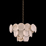 Люстра трехъярусная с подвесками из округлых элементов Cryptocrystalline Stone варинант исполнения - 2 | Loft Concept в Брянске