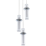 Подвесной светильник хром Trio Odile Acrylic Tube Hanging Lamp Chrome варинант исполнения - 1 | Loft Concept в Брянске