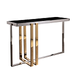 Консоль в современном стиле с черной стекляной столешницей Console with Black Glass варинант исполнения - 1 | Loft Concept в Брянске