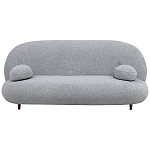 Двухместный диван с мягкой обивкой из ткани серый на деревянных ножках Michael Sofa Grey варинант исполнения - 1 | Loft Concept в Брянске