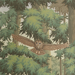 Обои ручная роспись Redwoods Sequoia colourway on Aurore scenic paper варинант исполнения - 2 | Loft Concept в Брянске