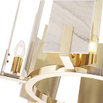 Люстра подвесная круглая с мраморными прямоугольными вставками и золотым основанием Диаметр 55 см Marble square Chandelier варинант исполнения - 3 | Loft Concept в Брянске