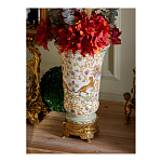 Ваза из фарфора на бронзовом основании Turquoise Blooming Garden варинант исполнения - 9 | Loft Concept в Брянске