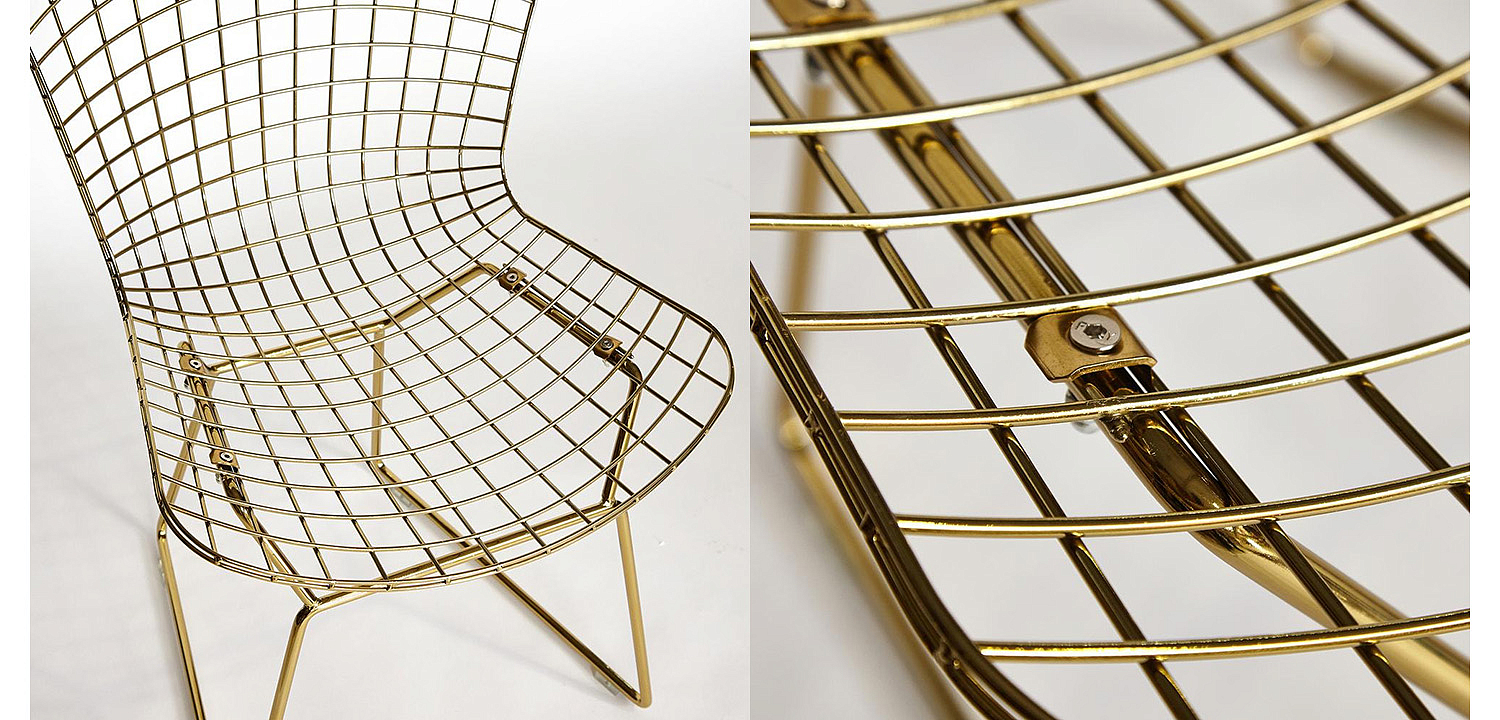 Стул Bertoia Side Chair gold - Loft-Concept в Брянске