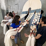 Настенное украшение из нитей Корона с кисточками Crown Wall Hanging варинант исполнения - 3 | Loft Concept в Брянске