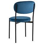 Стул с круглым сиденьем на металлическом основании ALFIE CHAIR Blue варинант исполнения - 4 | Loft Concept в Брянске