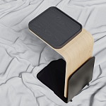 Stolik 90 поднос из массива дуба чёрного цвета варинант исполнения - 1 | Loft Concept в Брянске