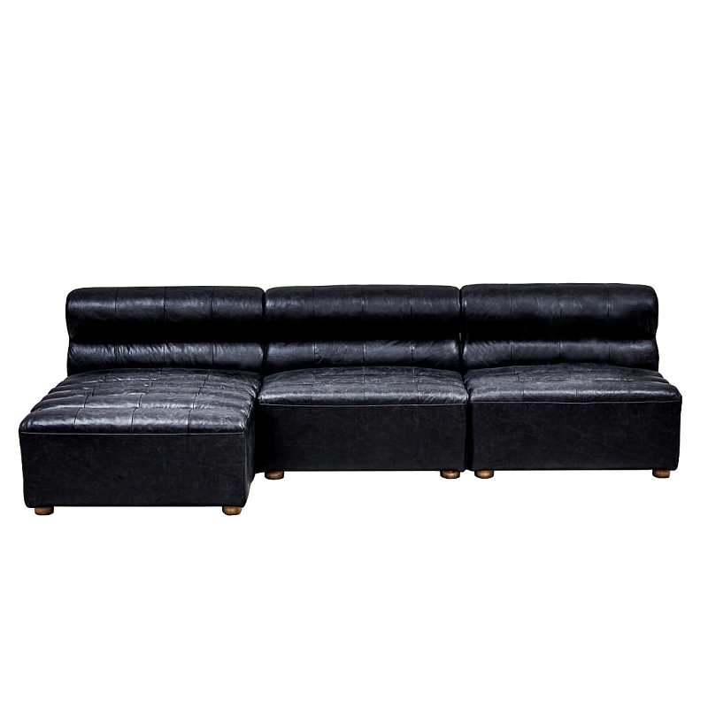 Диван Veronica Leather Sofa Черный Диван Veronica Leather Sofa Черный в Брянске | Loft Concept