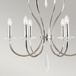 Люстра цвета никель с 6-ю лампами и стеклянными подвесками Elstead Lighting варинант исполнения - 5 | Loft Concept в Брянске