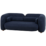 Дизайнерский двухместный диван с мягкими спинкой и подлокотниками синий Madelaine Sofa Blue варинант исполнения - 3 | Loft Concept в Брянске