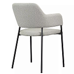 Стул мягкий с подлокотниками Chair Gray Upholstery Boucle варинант исполнения - 3 | Loft Concept в Брянске