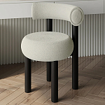 Стул с обивкой букле Pierres Grey Boucle Chair варинант исполнения - 2 | Loft Concept в Брянске