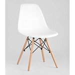 Пластиковый стул на ножках из массива бука Eames White  варинант исполнения - 1 | Loft Concept в Брянске