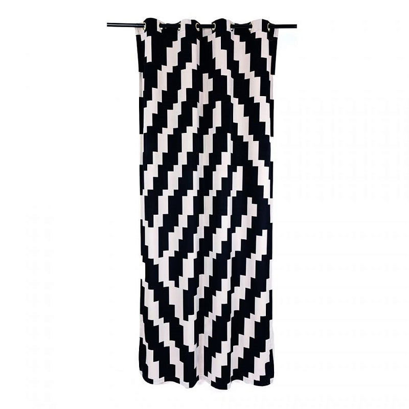 Штора Seletti Zig-Zag Черно-белый Штора Seletti Zig-Zag Черно-белый в Брянске | Loft Concept