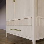 Шкаф платяной Primo с выдвижными ящиками шпон Черный дуб варинант исполнения - 5 | Loft Concept в Брянске