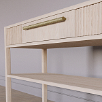 Дизайнерская Консоль с полкой и ящиком Primo Светлый дуб варинант исполнения - 3 | Loft Concept в Брянске