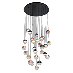 Люстра каскадная с черным круглым основанием 27 подвесов Celestial Waltz варинант исполнения - 1 | Loft Concept в Брянске