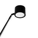 Торшер с изогнутой черной металлической стойкой и цилиндрическим плафоном Davide Groppi варинант исполнения - 10 | Loft Concept в Брянске