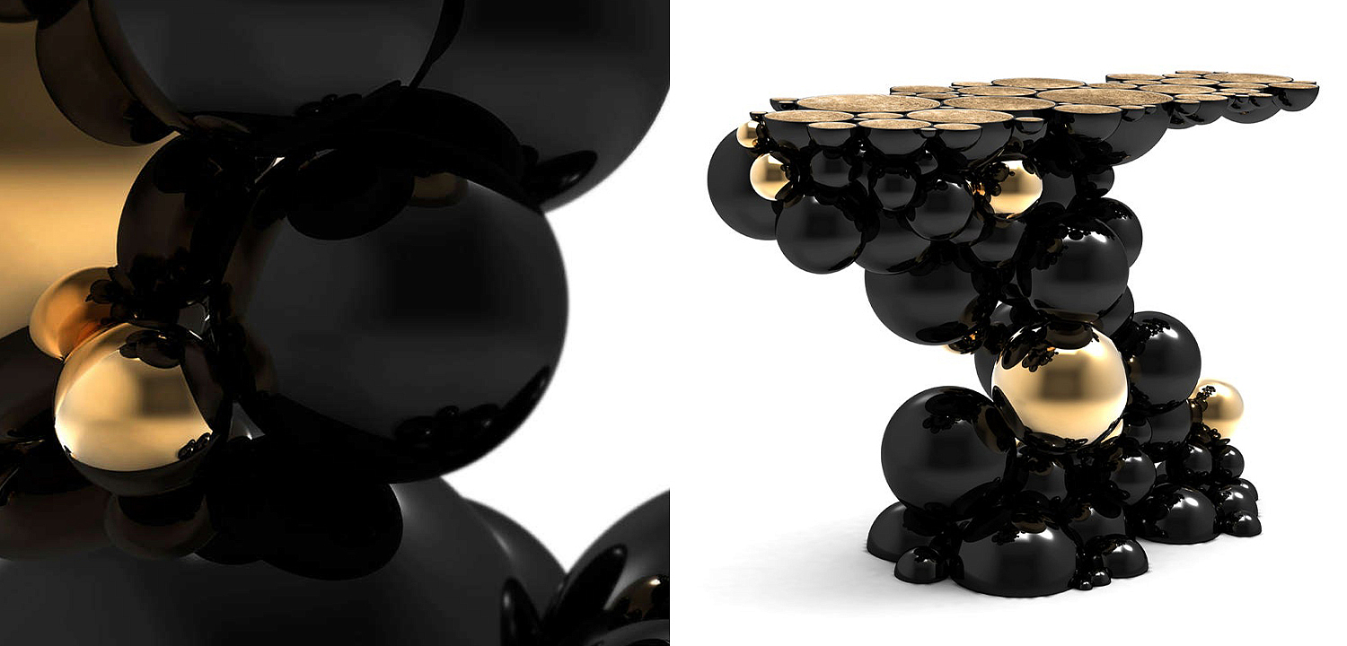 Консоль Newton Console by Boca do Lobo Studio Черный Консоль Newton Console by Boca do Lobo Studio Черный - Loft-Concept в Брянске