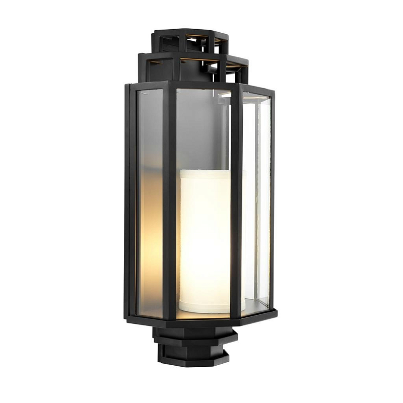 Бра Wall Lamp Monticello Черный Прозрачное Стекло Бежевый Бра Wall Lamp Monticello Черный Прозрачное Стекло Бежевый в Брянске | Loft Concept
