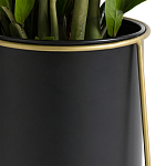 Кашпо из металла и латуни Elegance Elevated Planters черное варинант исполнения - 4 | Loft Concept в Брянске