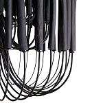 Люстра черная с несколькими ярусами деревянных палочек Bright Wooden Chandelier варинант исполнения - 6 | Loft Concept в Брянске