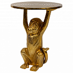 Столик с подстольем в виде обезьянки Bombay Gold варинант исполнения - 1 | Loft Concept в Брянске