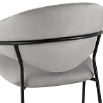 Серый стул с обивкой из искусственной замши Alexis варинант исполнения - 7 | Loft Concept в Брянске