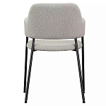 Стул мягкий с подлокотниками Chair Gray Upholstery Boucle варинант исполнения - 4 | Loft Concept в Брянске