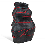 Ваза с красным кожаным жгутом "Красной нитью" варинант исполнения - 1 | Loft Concept в Брянске