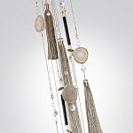 Люстра подвесная с 8-ю шарообразными плафонами из белого стекла с подвесками из камня и кисточками Agatelle варинант исполнения - 7 | Loft Concept в Брянске