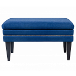Мягкая банкетка на черных ножках с зоной для хранения Casket Blue варинант исполнения - 1 | Loft Concept в Брянске