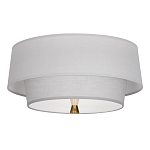 Потолочный светильник круглый серый с тканевым абажуром Ground Gray варинант исполнения - 1 | Loft Concept в Брянске