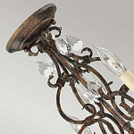 Люстра бронзового цвета с 4-мя лампами и подвесками из оптического стекла в классическом стиле Feiss варинант исполнения - 8 | Loft Concept в Брянске