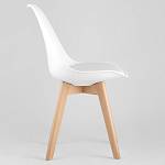 Стул с основой из пластика и мягким сиденьем Arvika White варинант исполнения - 3 | Loft Concept в Брянске