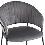 Стул в велюре серого цвета Horizon варинант исполнения - 6 | Loft Concept в Брянске