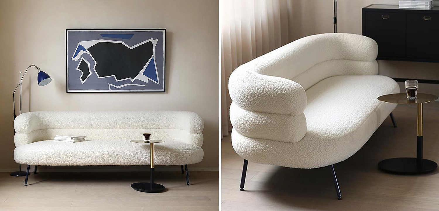 Диван Boyle White Boucle Sofa Диван Boyle White Boucle Sofa - Loft-Concept в Брянске