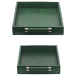 Комплект из двух прямоугольных подносов зеленого цвета Serpent варинант исполнения - 3 | Loft Concept в Брянске