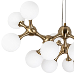 Люстра с плафонами из стеклянных шаров Pearls Suspension Brass Chandelier варинант исполнения - 3 | Loft Concept в Брянске