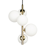 Подвесной светильник с 5-ю белыми шарообразными плафонами Bubble Chandelier варинант исполнения - 3 | Loft Concept в Брянске