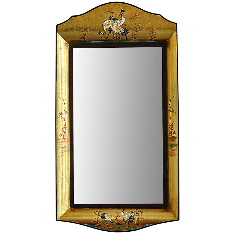 Зеркало в стиле Шинуазри ручная роспись Chinoiserie Golden Birds Mirror Золотой Мульти Зеркало в стиле Шинуазри ручная роспись Chinoiserie Golden Birds Mirror Золотой Мульти в Брянске | Loft Concept