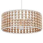 Люстра в форме цилиндра с вставками из деревянных бусин Wooden Beads варинант исполнения - 2 | Loft Concept в Брянске