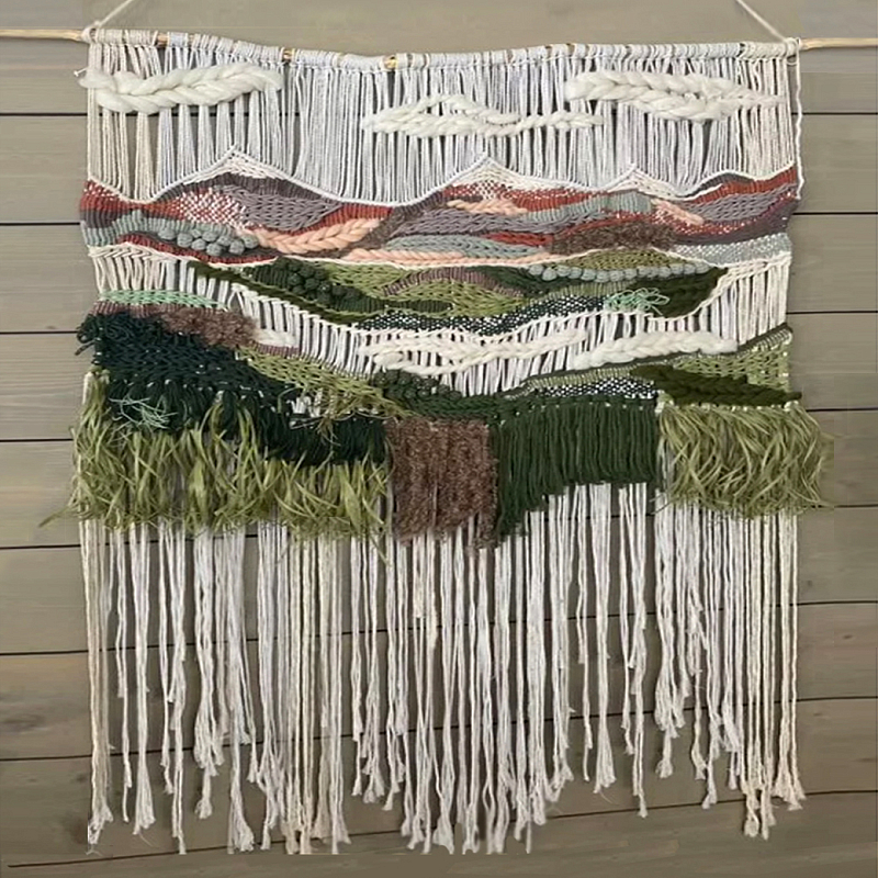  Гобелен Волшебный Лес в зеленых тонах Magic Forest I  Бежевый Зеленый в Брянске | Loft Concept 