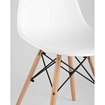 Пластиковый стул на ножках из массива бука Eames White  варинант исполнения - 2 | Loft Concept в Брянске