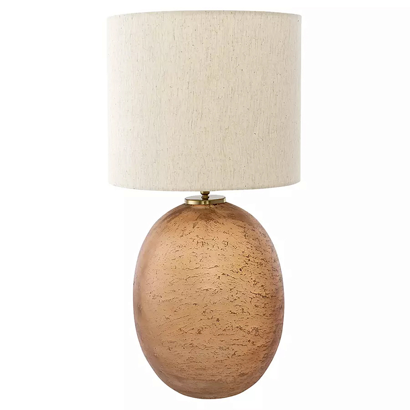 Настольная лампа с тканевым бежевым абажуром на овальном основании Beige Lampshade on Oval Base Бежевый Настольная лампа с тканевым бежевым абажуром на овальном основании Beige Lampshade on Oval Base Бежевый в Брянске | Loft Concept