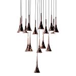 Люстра светодиодная с акриловыми конусообразными плафономи розовое золото Astra 60   варинант исполнения - 1 | Loft Concept в Брянске